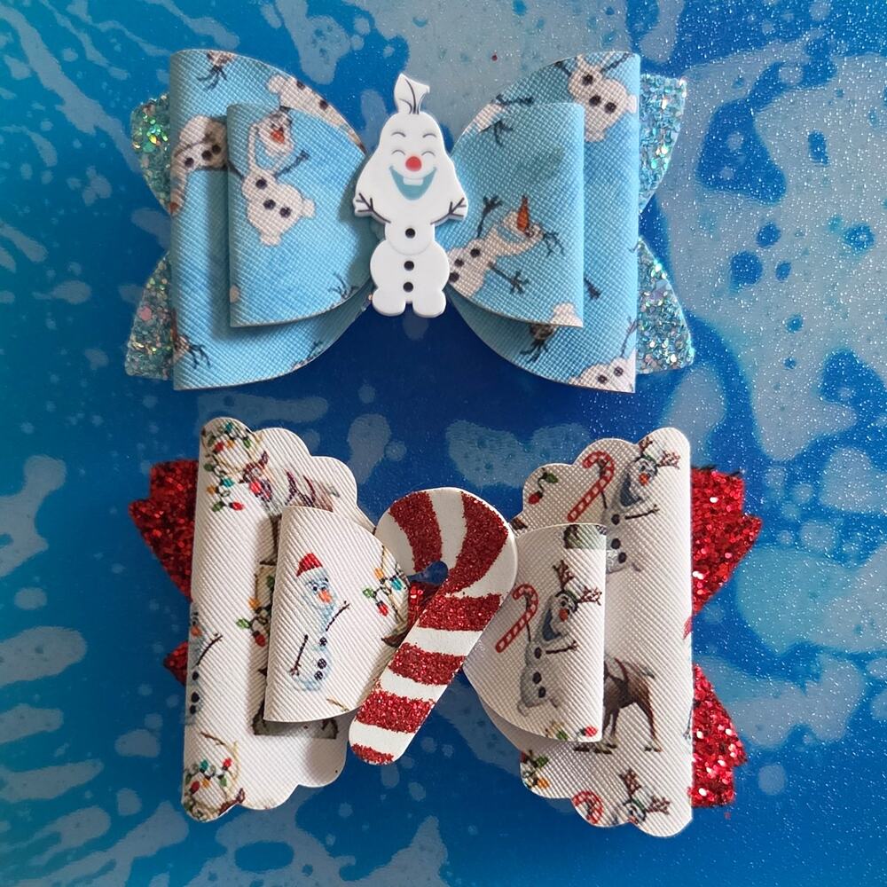 Custom FROZEN "OLAF" & HANDMADE Hair Bows